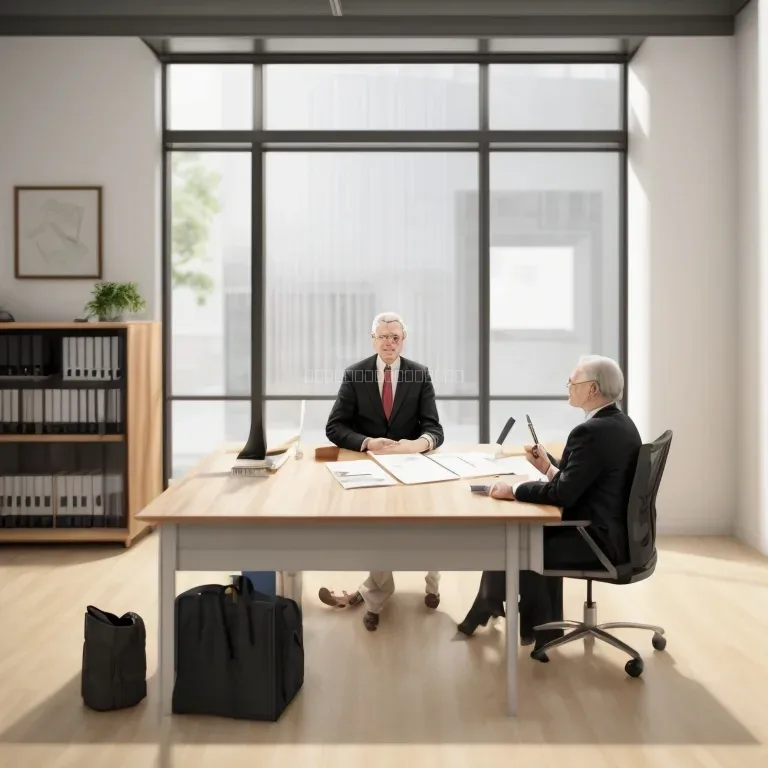 Senior advisor speaking with retired client